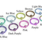 10g Titanium Captive Ring with Titanium Ball- Color Options