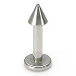 14g Internal Steel Cone Labret — Price Per 1 - Painful Pleasures