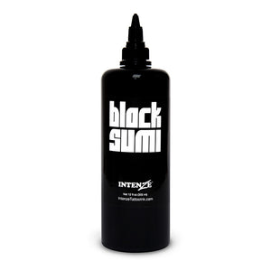 Black Sumi Outlining Ink — Intenze Japanese Tattoo Ink — 12oz Bottle - Painful Pleasures
