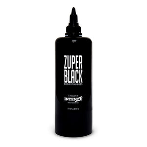 Zuper Black — Intenze Tattoo Ink — 12 oz Bottle - Painful Pleasures