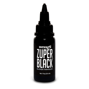 Zuper Black — Intenze Tattoo Ink — 1oz Bottle - Painful Pleasures