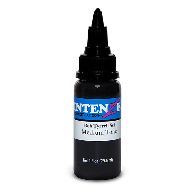 Medium Tone — Bob Tyrrell Black & Grey Series — Intenze Tattoo Ink — 1oz Bottle
