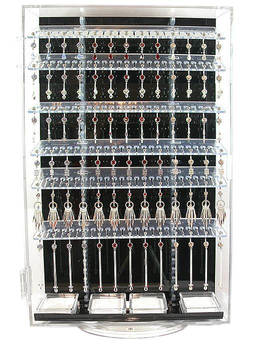 18” Double Sided Body Jewelry Display Display with 14 Acrylic Racks