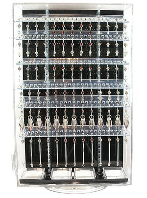 18” Double Sided Body Jewelry Display - Display with 14 Acrylic Racks - Painful Pleasures