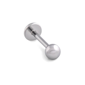 16g Internal Flat Back Disc Steel Labret Stud — Price Per 1 - Painful Pleasures