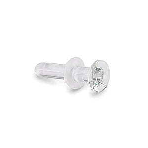 Handmade Clear Glass Labret Retainer — Price Per 1 - Painful Pleasures