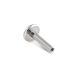 14g Internal Flat Back Disc Steel Labret Post — Price Per 1 - Painful Pleasures