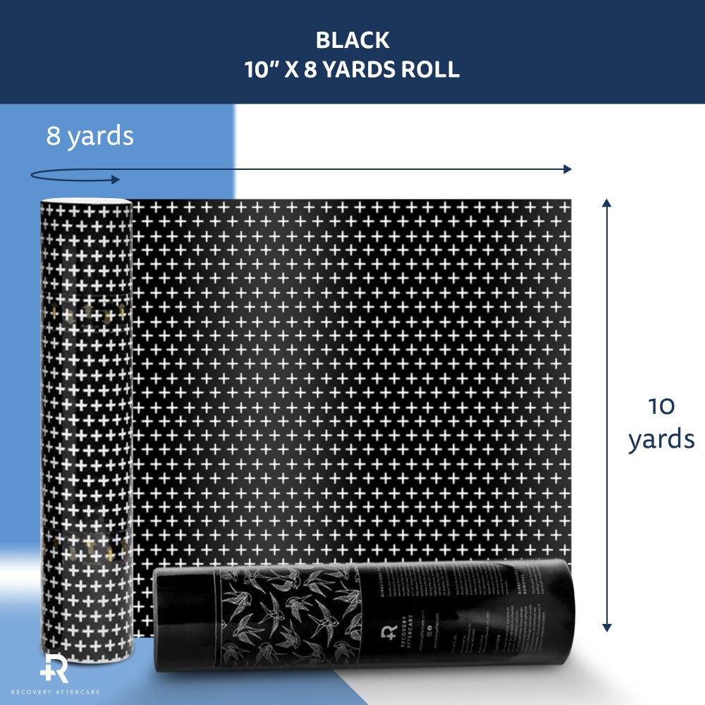 Recovery Derm Shield — 10" x 8 Yard Roll — Black