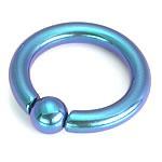 Tilum 8g Titanium Captive Bead Ring with Snap Fit Ball - Painful Pleasures