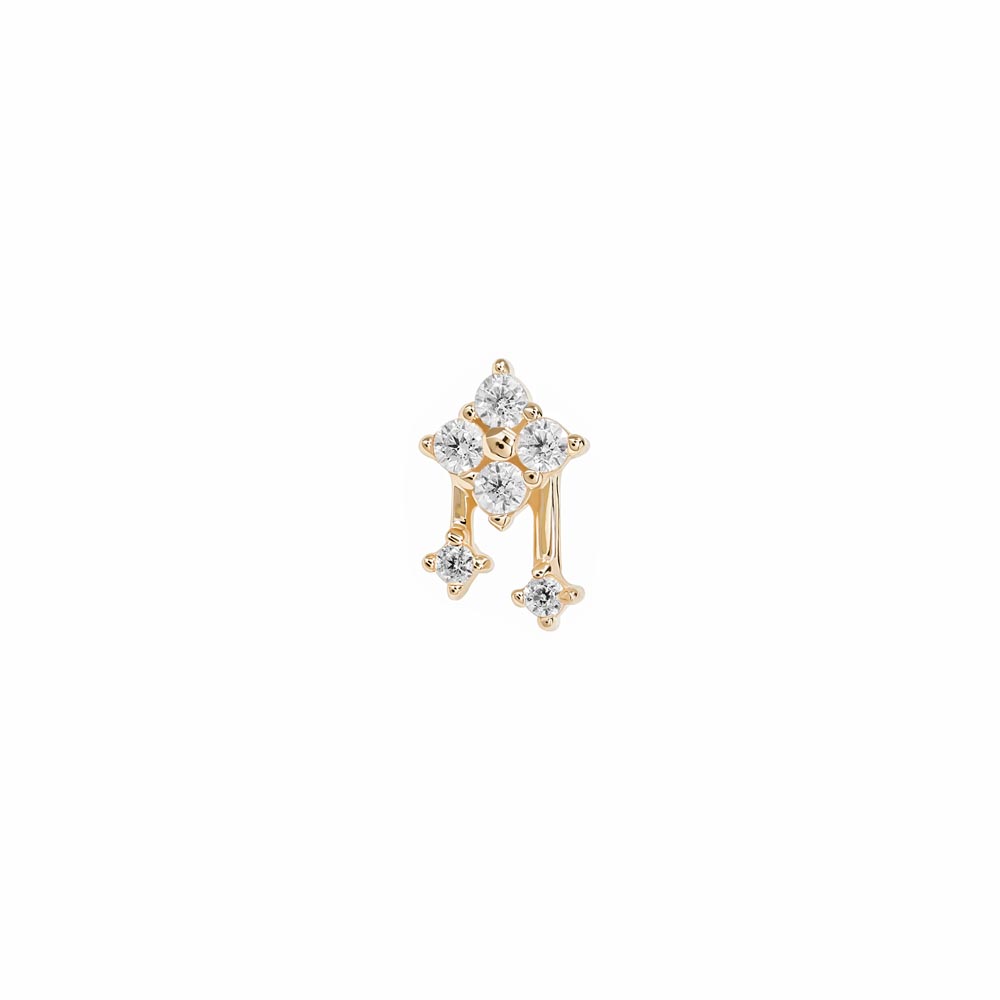 Tilum Jeweled Cuckoo Pendulum 14kt Yellow Gold Threadless Top — Price Per 1 - Painful Pleasures
