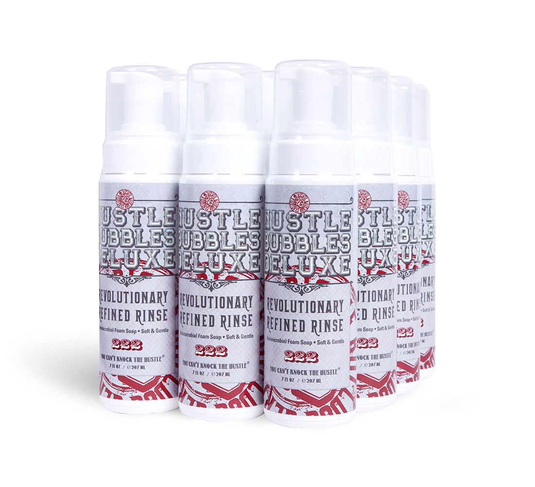 Hustle Bubbles Deluxe Foamer Antimicrobial Soap — 7 fl oz — Case of 12 Bottles