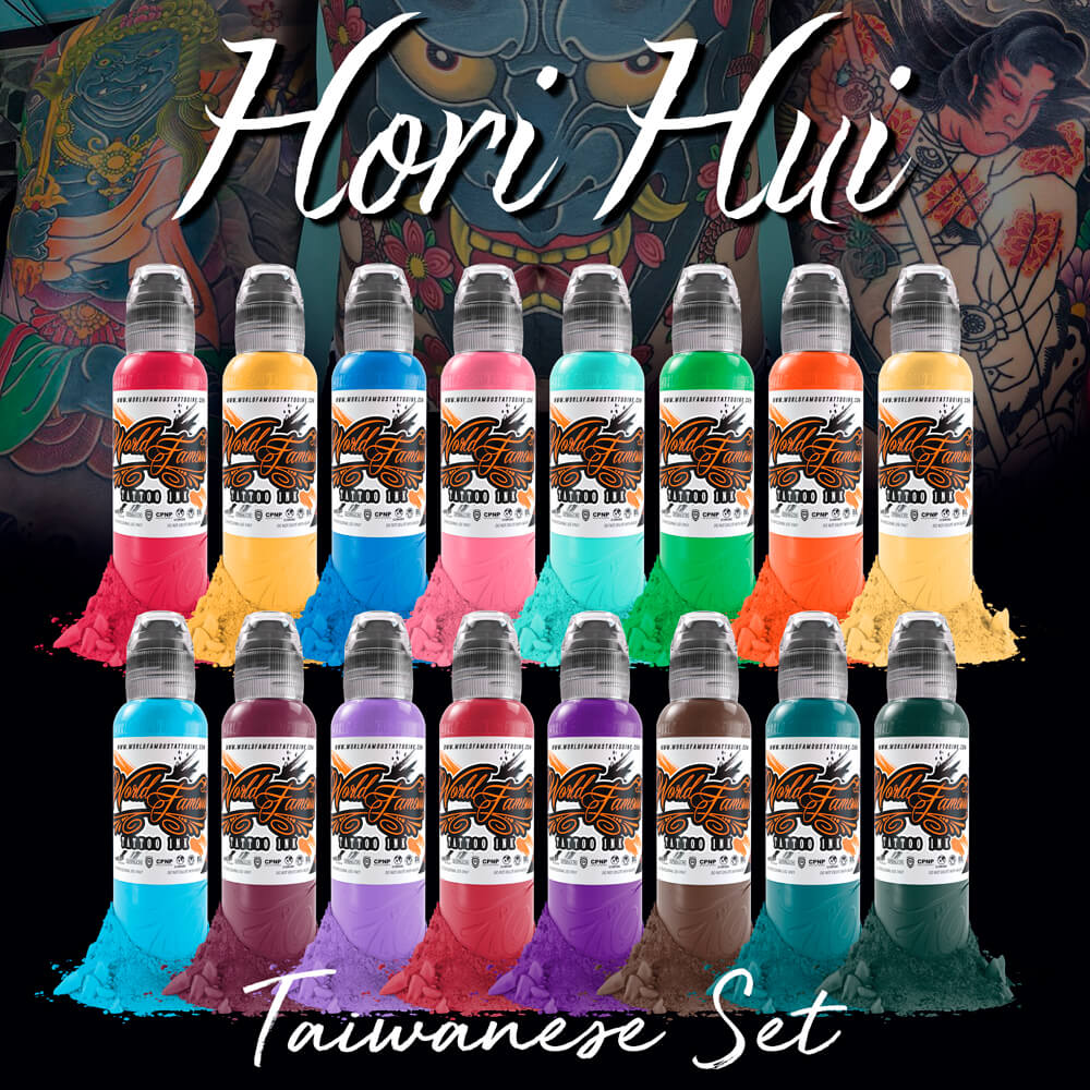 Hori Hui Taiwanese Set — World Famous Tattoo Ink — 1oz