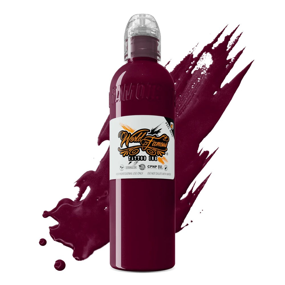 Deep Magenta — World Famous Tattoo Ink — Pick Size - Painful Pleasures