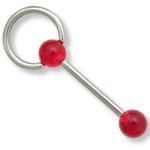 14g 5/8" Acrylic UV Slave Doorknocker Barbell - Painful Pleasures