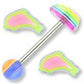 14g 5/8” Acrylic Color Layer Straight Barbell- 100 Piece Deal- Dolphin