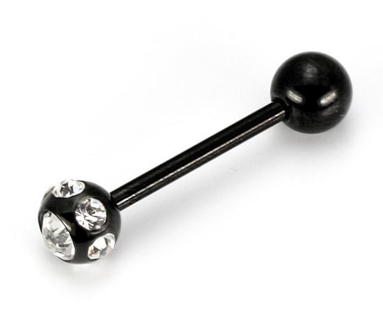 14g 5/8" Blackout Disco Straight Barbell