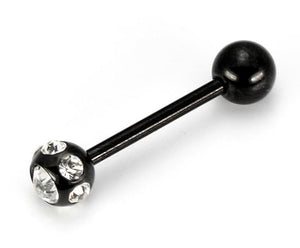 14g 5/8" Blackout Disco Straight Barbell - Painful Pleasures
