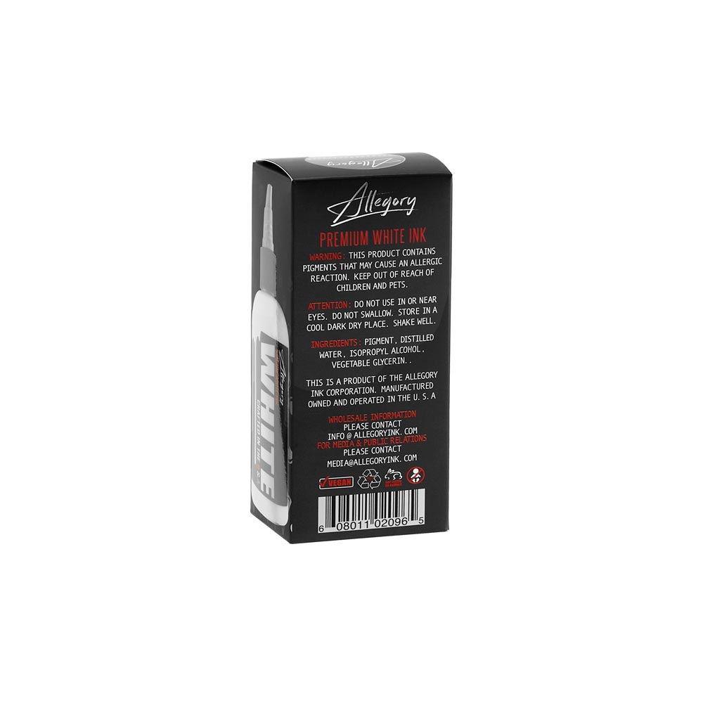 Allegory Premium Tattoo Ink — White — Pick Size - Painful Pleasures