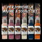 Perj-Michela Anime & Toons 6 Bottle Tattoo Ink Set — World Famous Tattoo Ink — 1oz