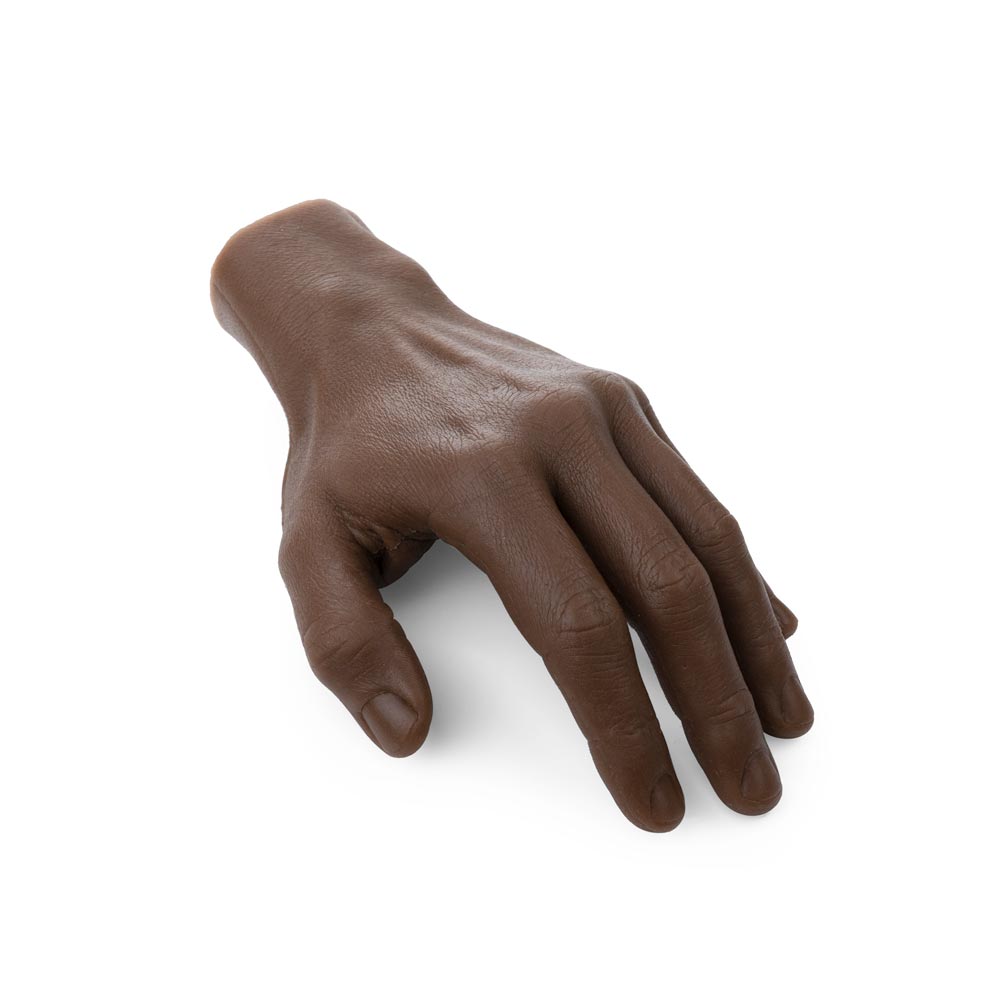 A Pound of Flesh Silicone Synthetic Hand with Wrist — Fitzpatrick Tone 5 — Right or Left