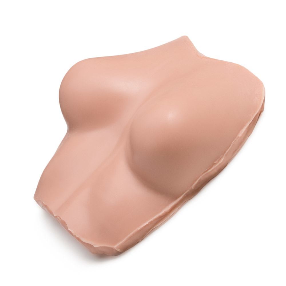 A Pound of Flesh Tattooable Synthetic Breasts with Torso — Front-Facing