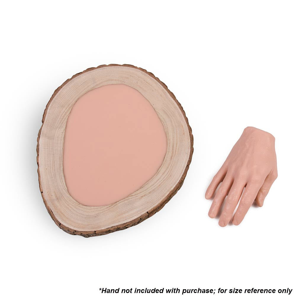 A Pound of Flesh Gallery Series Large Wooden Plank — Synthetic Hand Size Comparison