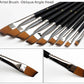 Nylon Paint Brush Set Oblique Angle Set of 9 Paint Brushes