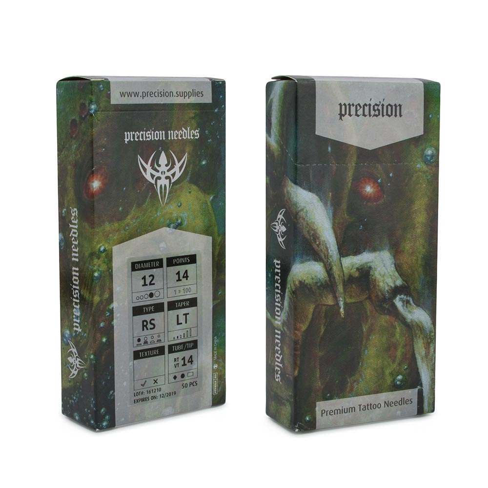 Artist Series — Precision Needles — Box of 50 Premade Sterilized Tattoo Needles with Insert — Dagur Gunnars