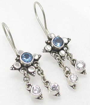 Elegant Bali Sterling Silver French Hook Pair of Earrings