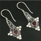 Bali Heart Indonesian Style Sterling Silver Earrings