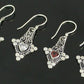 Bali Heart Indonesian Style Sterling Silver Earrings Colors