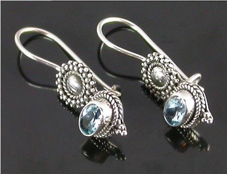 Bali Silver Sun - Indonesian Style Sterling Silver Earrings