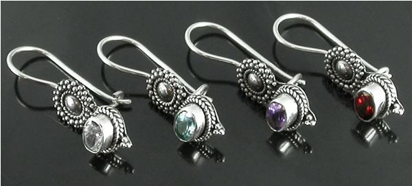 Bali Silver Sun - Indonesian Style Sterling Silver Earrings Colors
