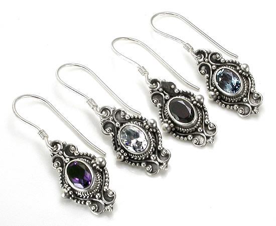 The Flower Bali Sterling Silver French Hook Wholesale Earrings Colors