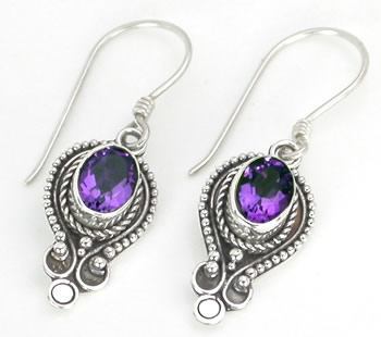 Center Dot Bali Sterling Silver French Hook Wholesale Earrings