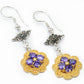 Flower n Flower Bali GOLD and Silver - Indonesian French Hook Earrings