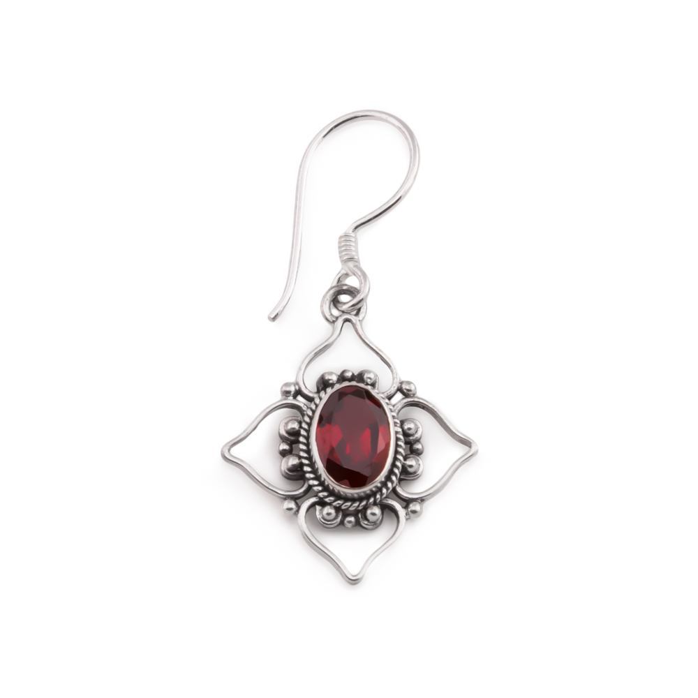 Lotus Peace .925 Silver French Hook Earrings