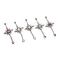 4 Point Bali Star 14g 3/8" Belly Button Ring