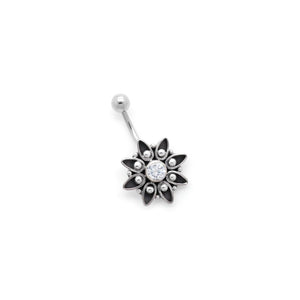 14g 7/16" Mystical Bali Star Belly Button Ring - Painful Pleasures