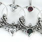 Bali Frame Indonesian Style Sterling Silver Earrings French Hook Colors
