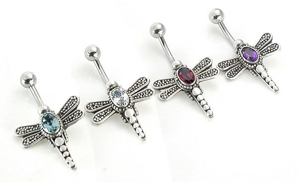 Dragonfly Bali Indonesian Fine Belly Button Ring