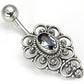 14g 7/16" 5 Hearts Indonesian Wholesale Navel Ring