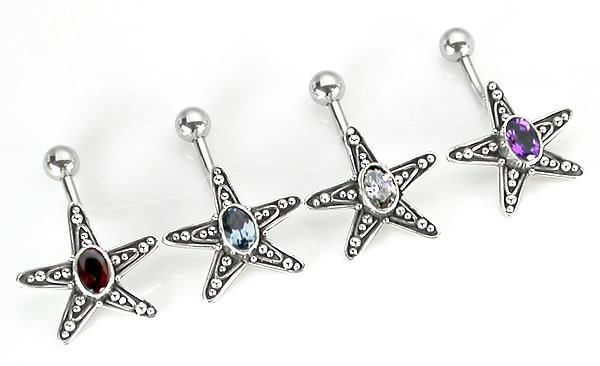 Sea Star Indonesian Belly Button Ring Colors