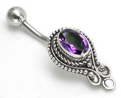 14g 7/16" Center Dot Indonesian Wholesale Belly Rings