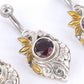 GOLD PLATED Merpati Indonesian 14g 7/16" Belly Button Jewelry