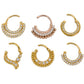 16g Septum Clicker – Pressed Jewel Rose Gold Plated Ring 2
