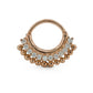 16g Septum Clicker - Layered Rose Gold Plated Ring