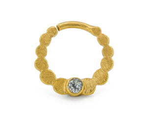16g Bendable Septum Ring - 14kt Yellow Gold Plated Victory Wreath Ring - Painful Pleasures
