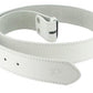 Genuine Leather Buckle Belt - White