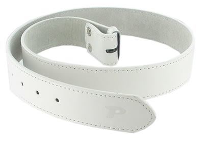 Genuine Leather Buckle Belt - White